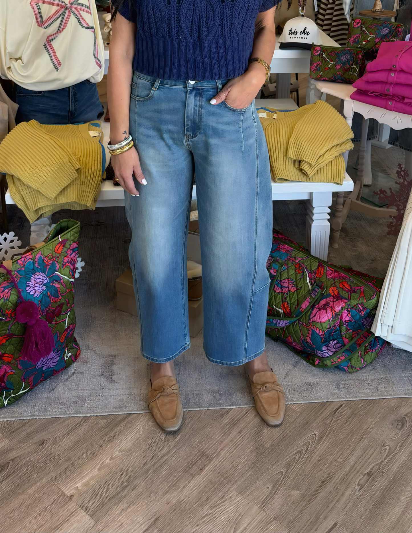 Loose Fit Denim- Dark Wash