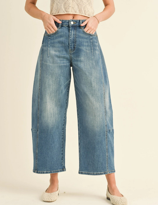 Loose Fit Denim- Dark Wash