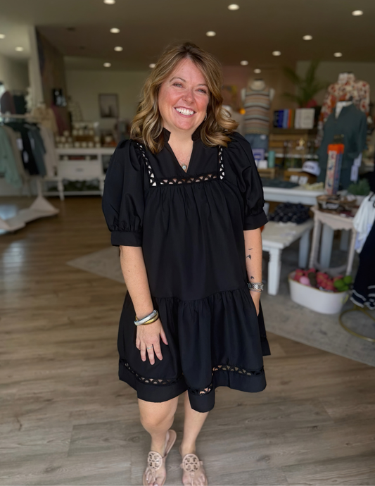 Anna Mini Black Dress