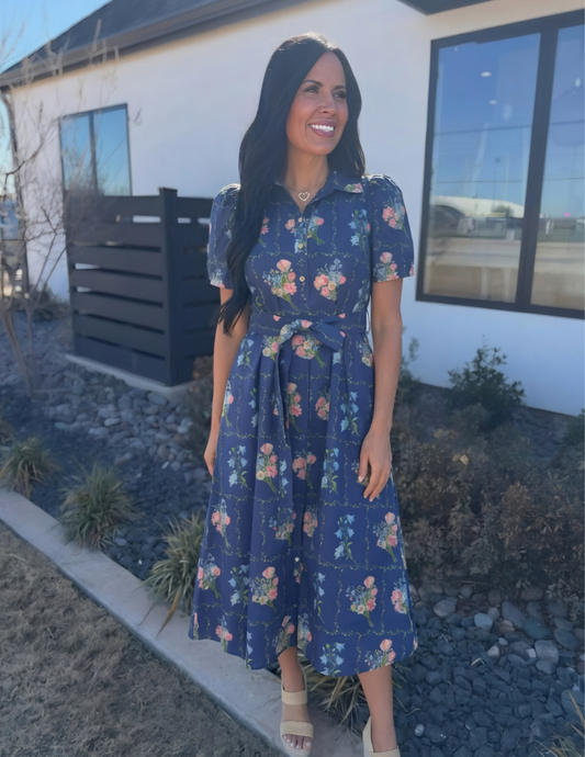 Botanical Garden Party Midi Dress