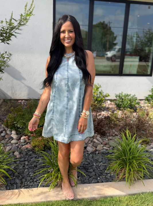 Chambray On The Go Mini Dress