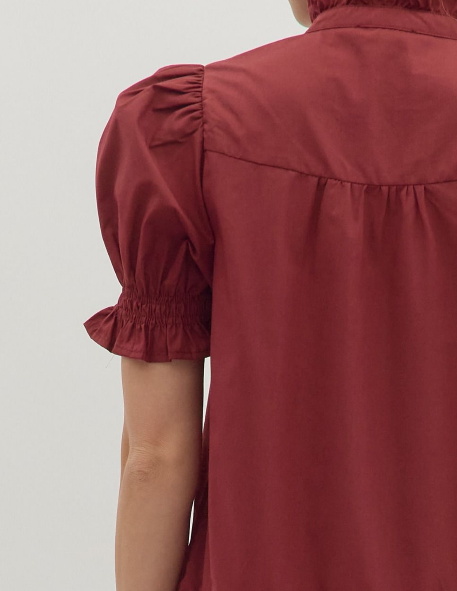 Erin VNeck Mini Dress- Burgundy - Tres Chic Boutique