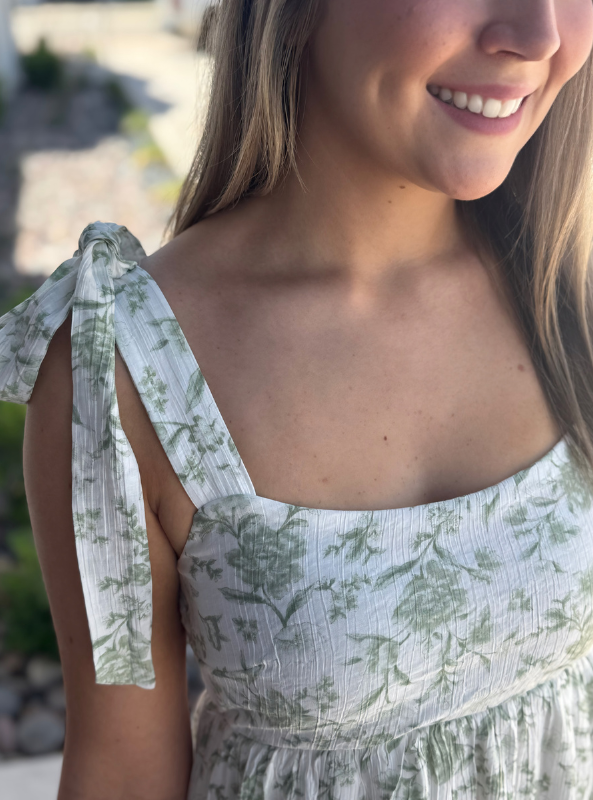 Floral Ruffle Tiered Midi Dress