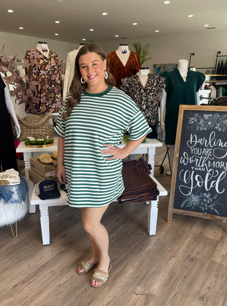 Ivory & Green Go To Dress - Tres Chic Boutique