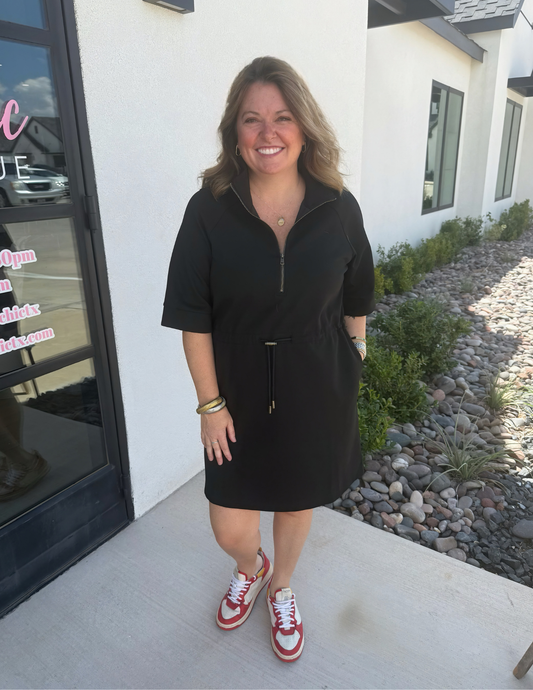 Heather Mini Dress- Black