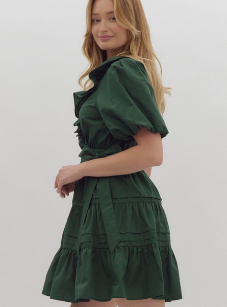 Hunter Green Wrap Dress