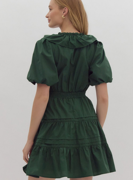 Hunter Green Wrap Dress