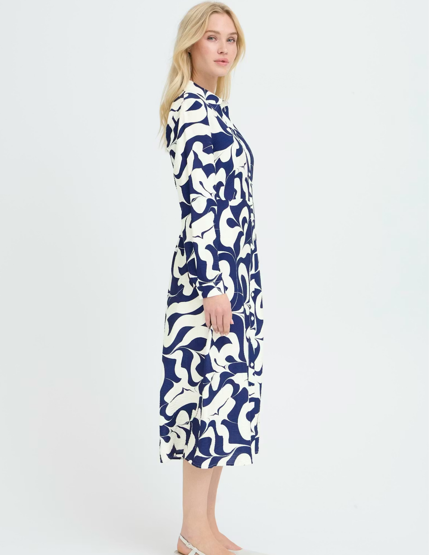 Ikaia Shirt Dress-Navy