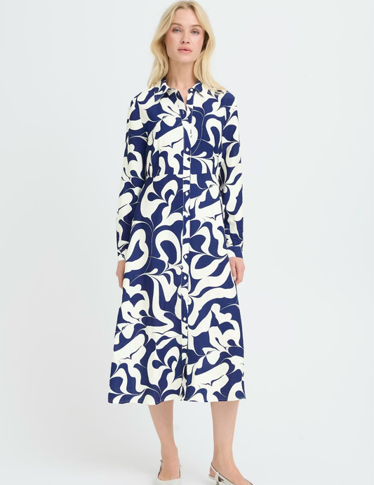 Ikaia Shirt Dress-Navy