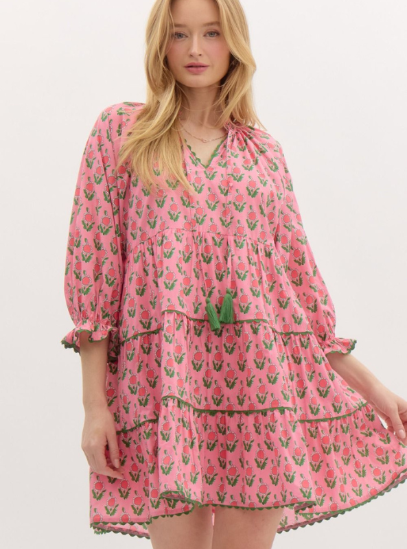 Pink Boho Dress