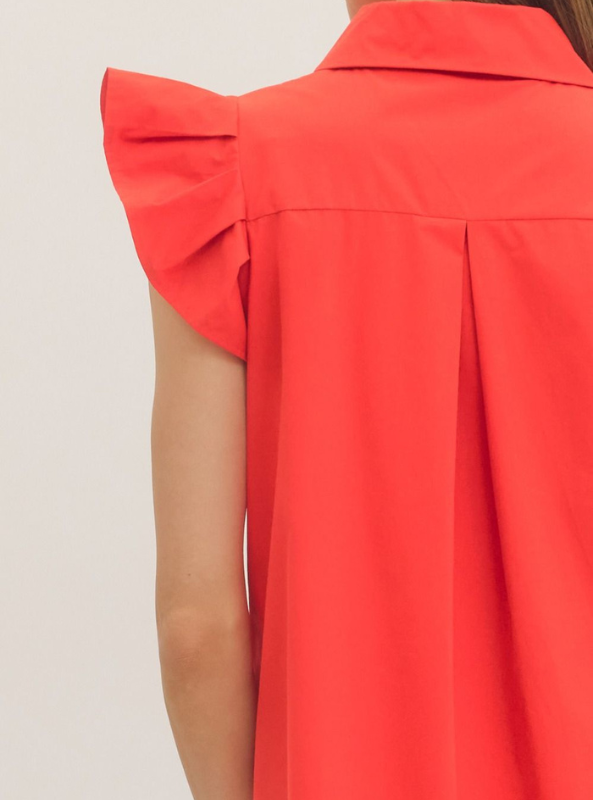 Ruffle Sleeve Mini Dress