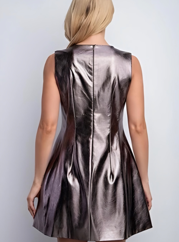 Silver Metallic Dress - Tres Chic Boutique