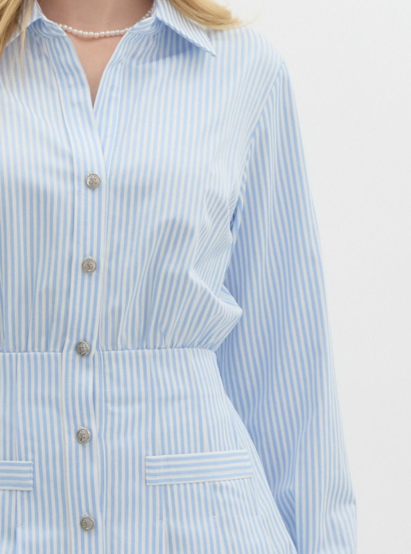 Striped A-Line Mini Dress