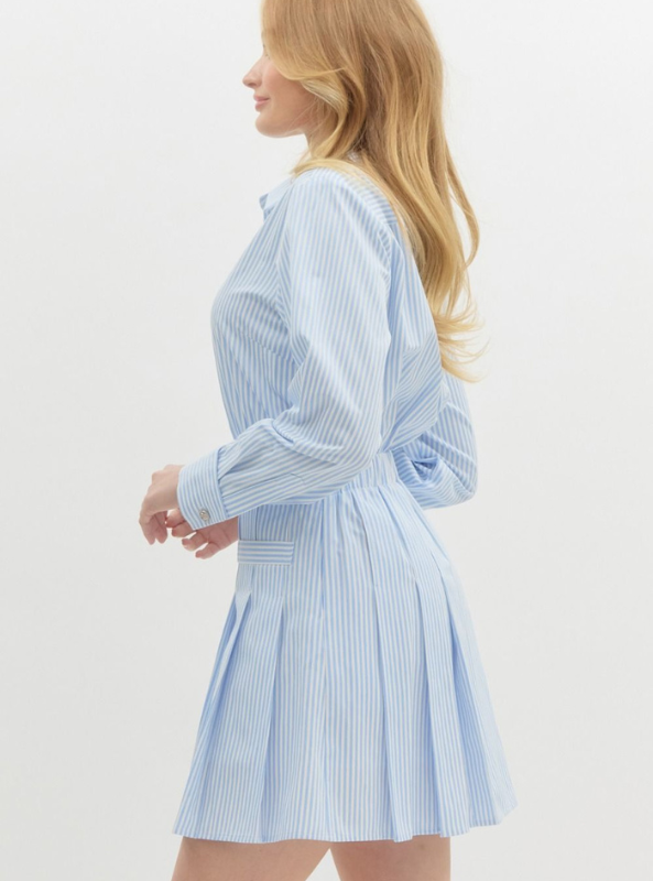 Striped A-Line Mini Dress