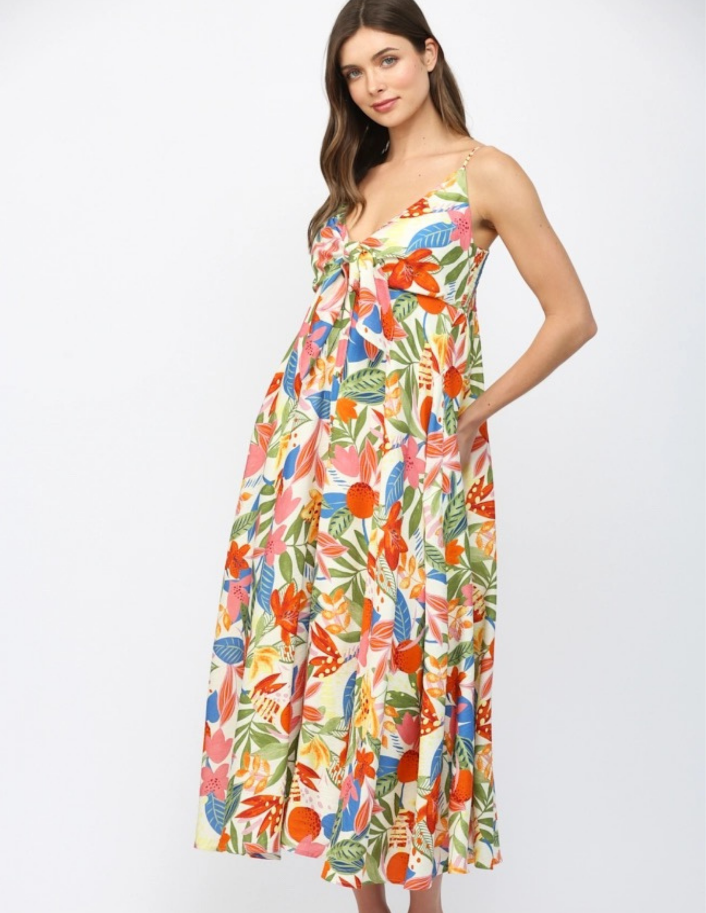 Summer Print Midi Dress