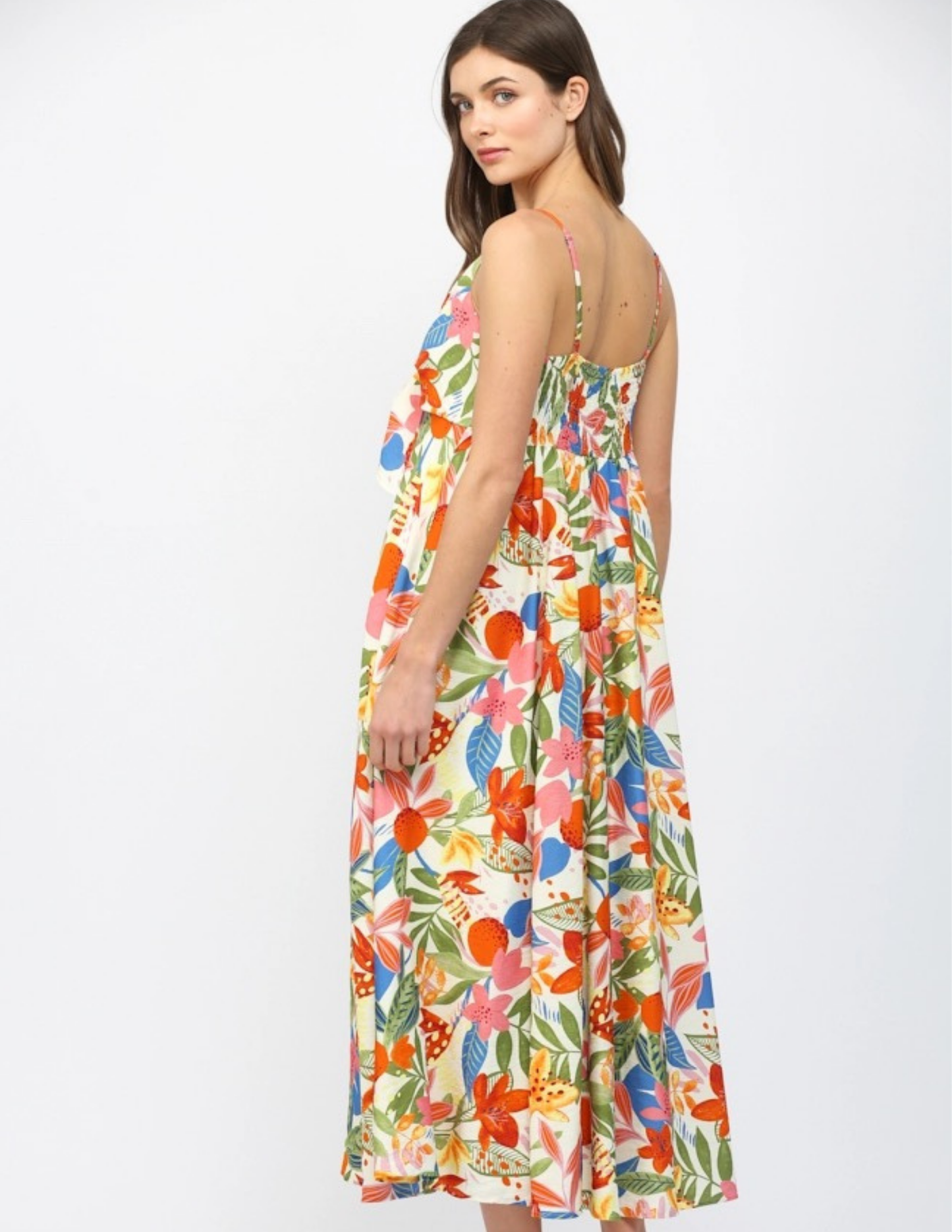Summer Print Midi Dress