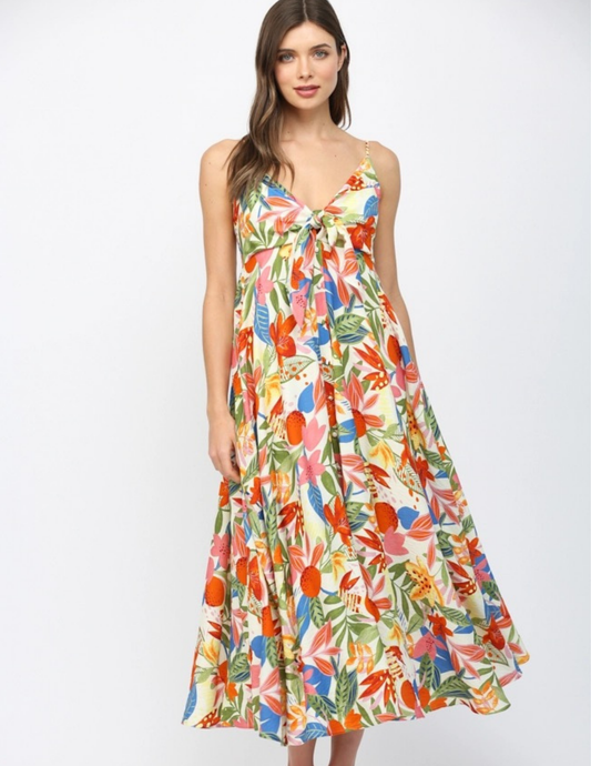 Summer Print Midi Dress