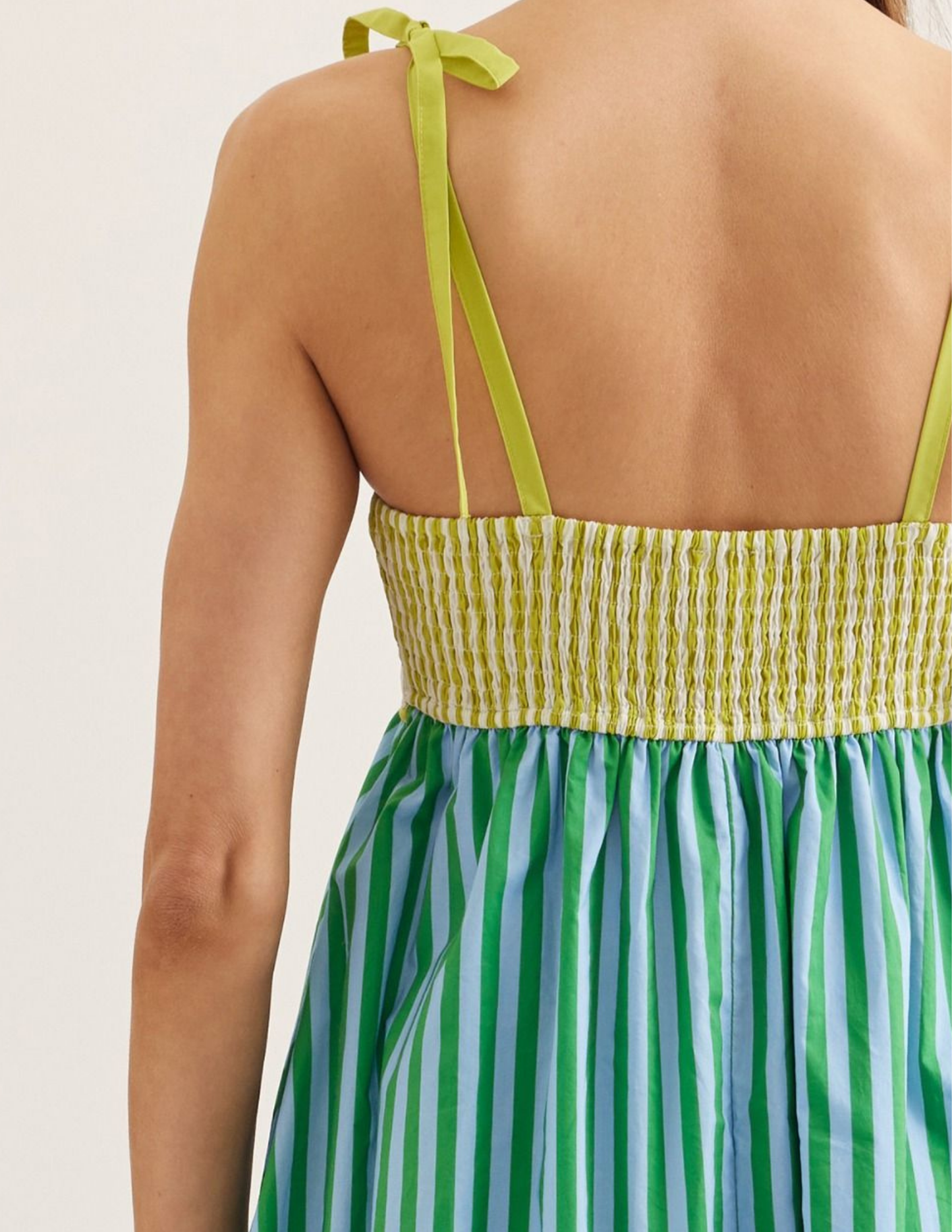 Summer Scallop Neckline Midi Dress