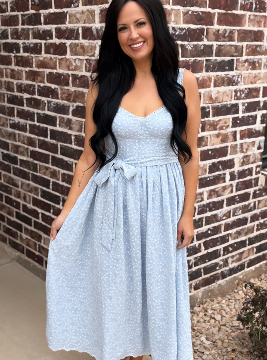 Sweet Memory Embroidered Midi Dress