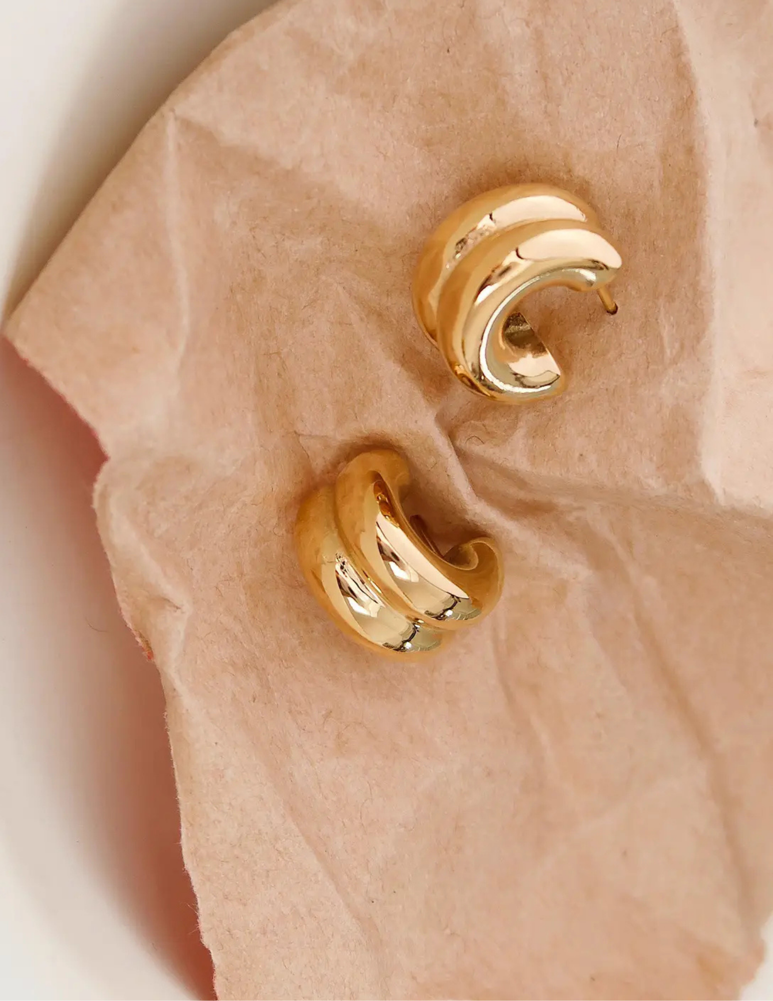 Emma Non-Tarnish Double C-Hoop Earring - Tres Chic Boutique