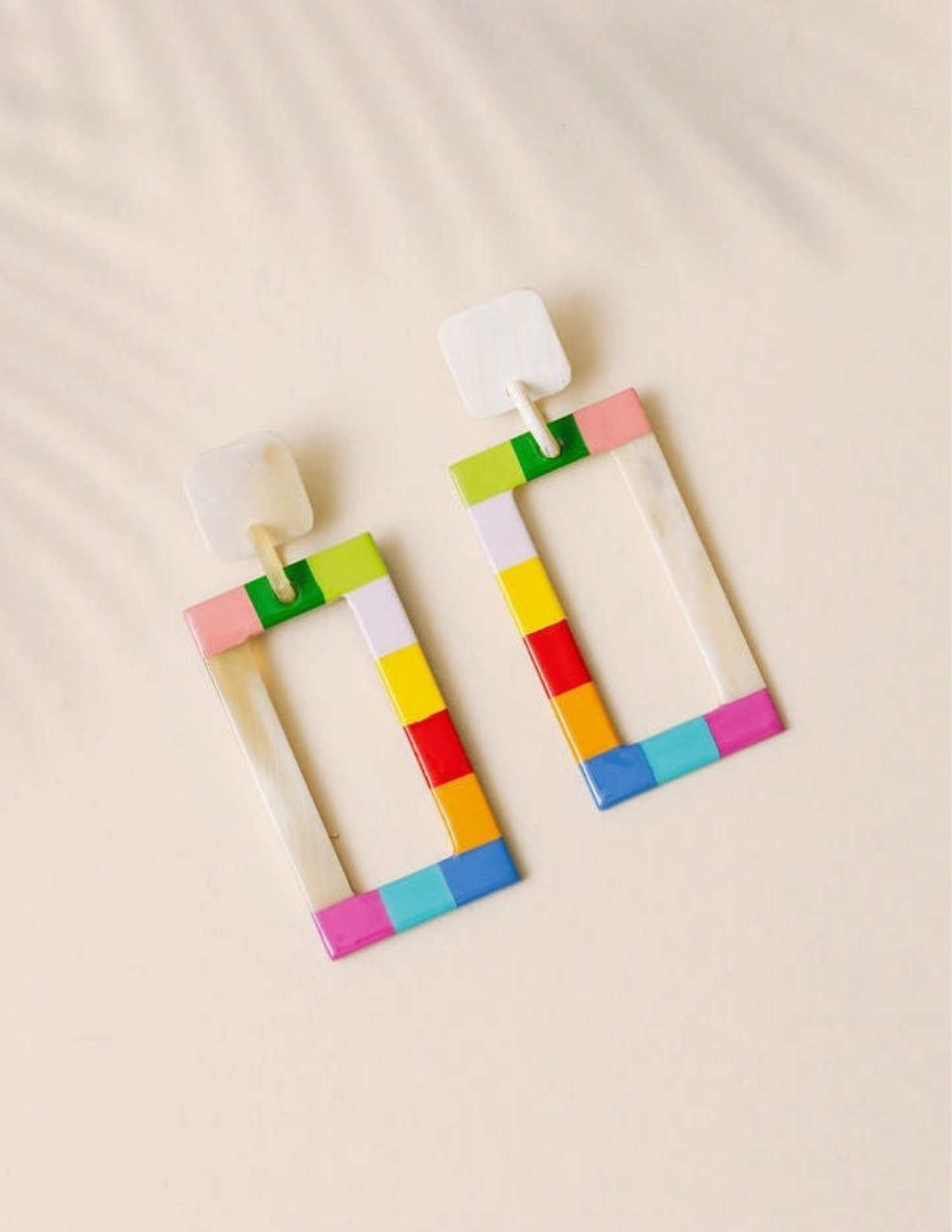 Rainbow Colorblock Earrings