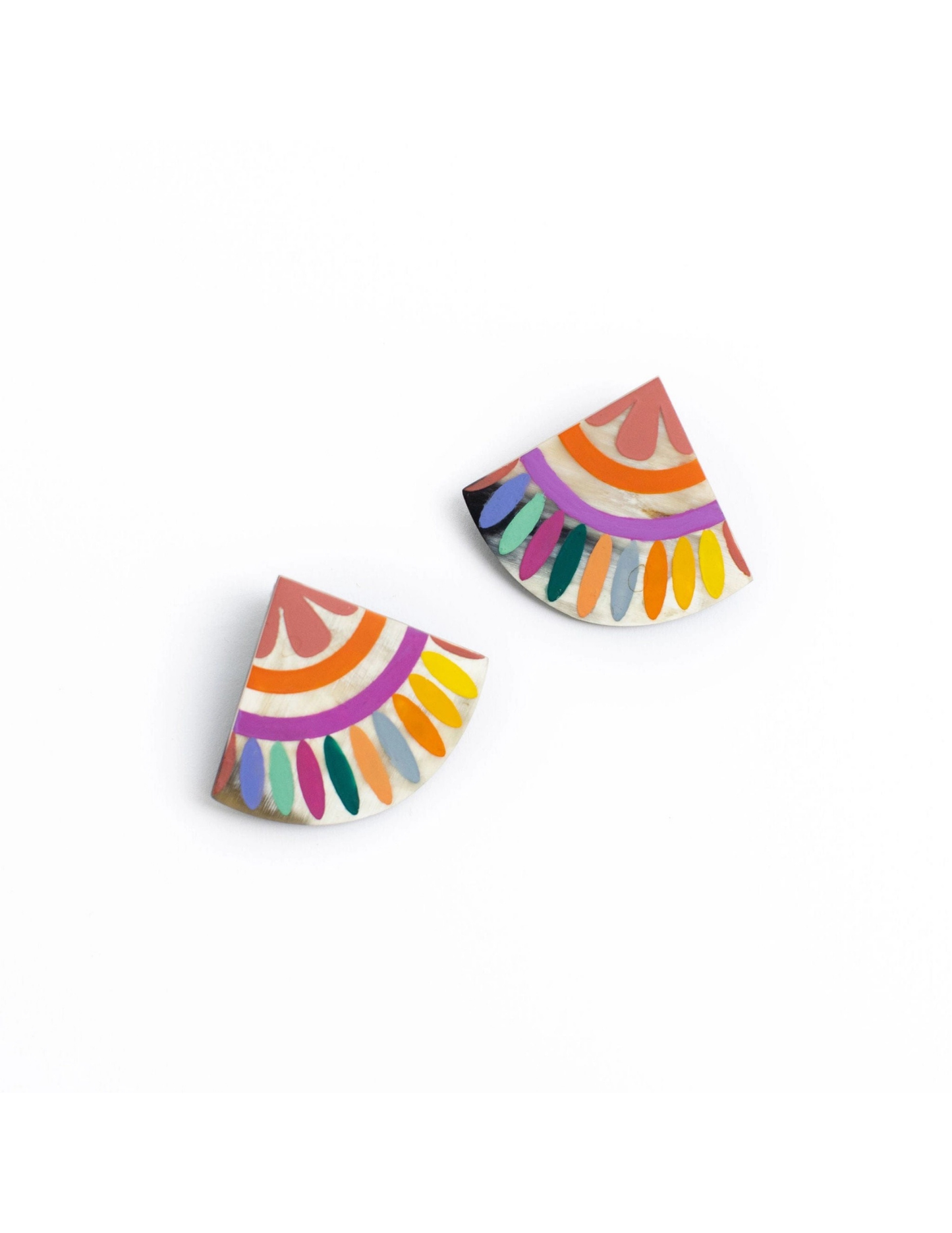Rainbow Tile Earrings