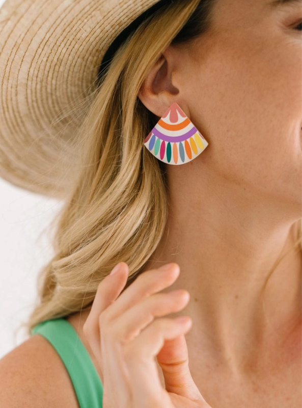 Rainbow Tile Earrings