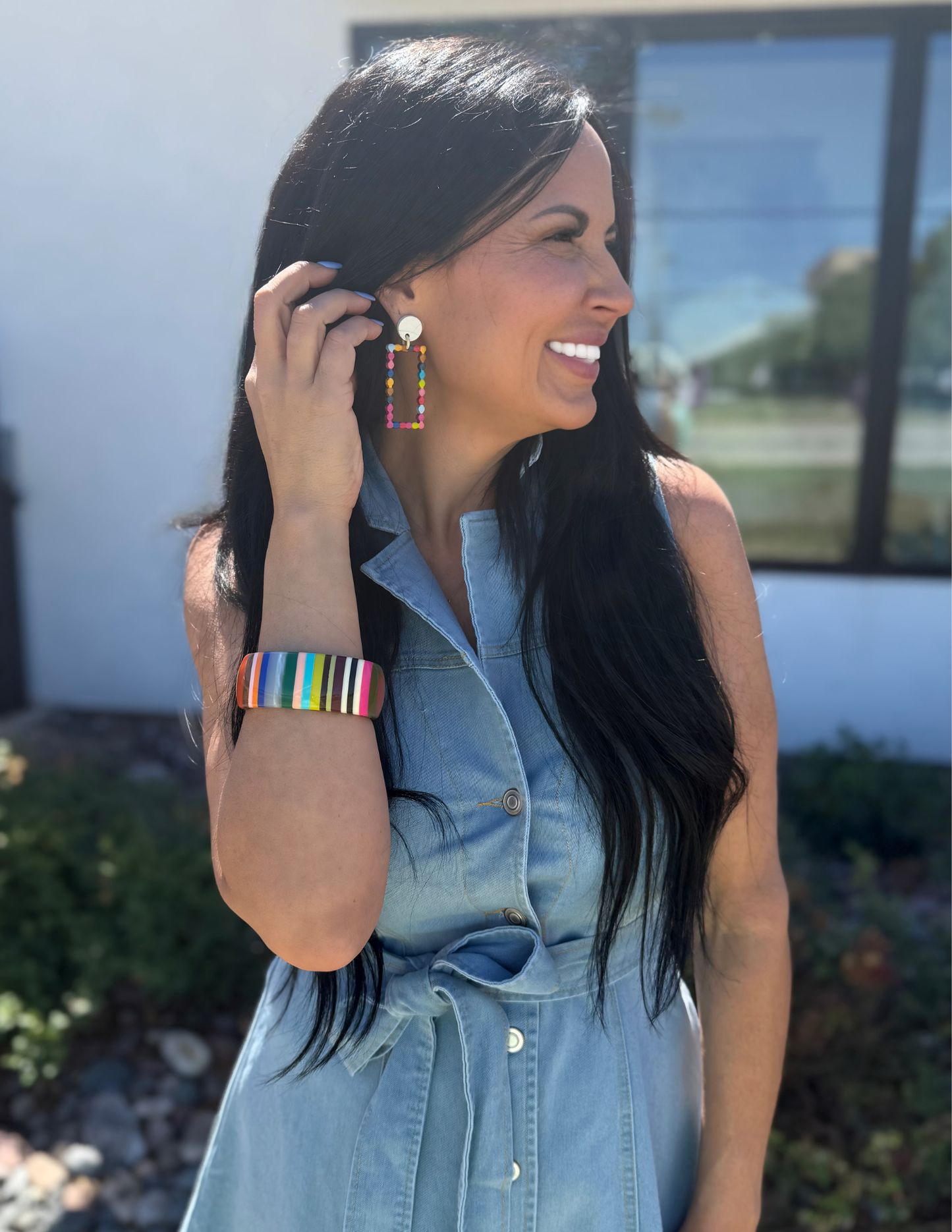 Colorful Dot Dangles Earrings