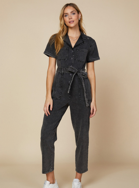 Utility Jumpsuit- Black - Tres Chic Boutique