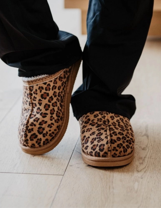 Leopard Print Embroidered Cute Slippers