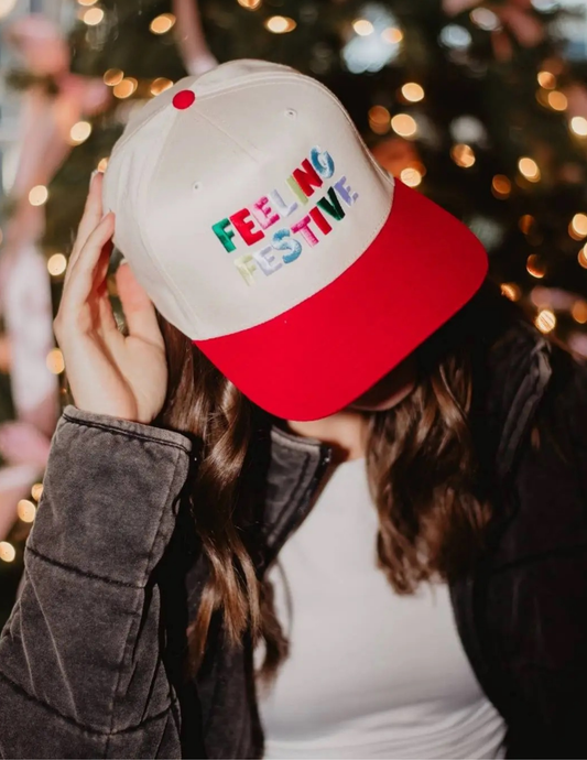 Feeling Festive Two-Toned Christmas Trucker Hat