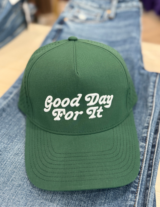Good Day For It- Green Hat - Tres Chic Boutique