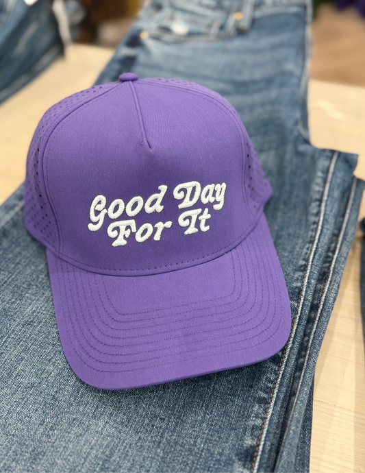 Good Day For It- Purple Hat - Tres Chic Boutique