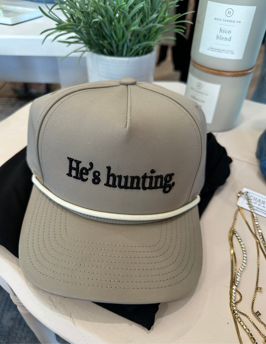 He's hunting Mink Hat with Black Embroidery