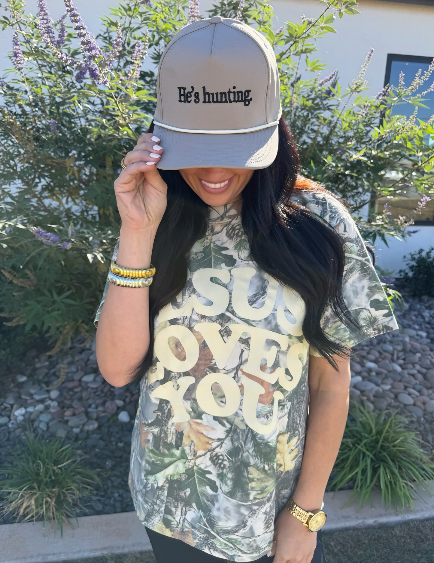 He's hunting Mink Hat with Black Embroidery