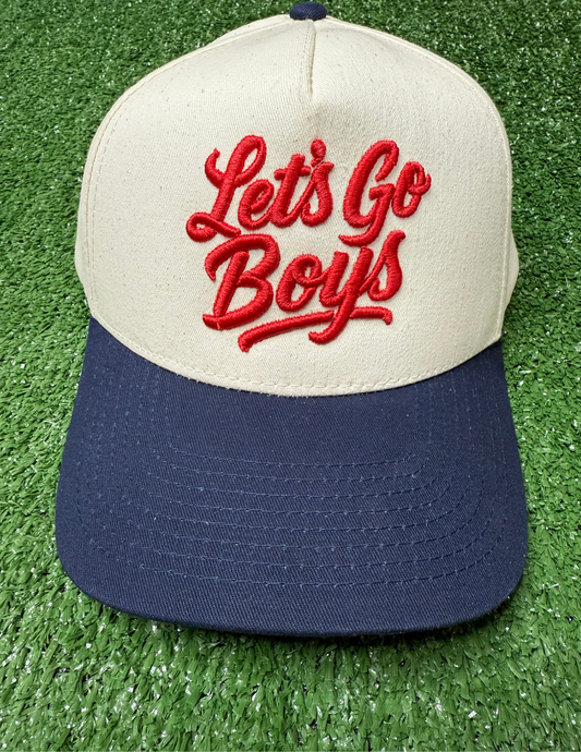 Let's Go Boys Hat- Navy & Ivory - Tres Chic Boutique