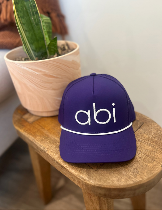 Lonestar Hat Purple w/White Rope  white Embroidery abi