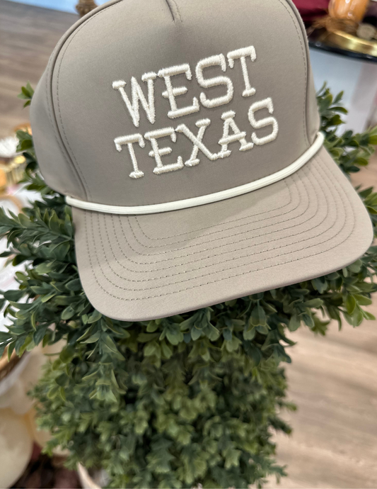 Pacific Taupe Hat - West Texas Cream Thread