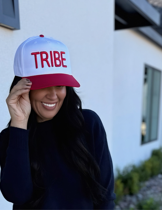 TRIBE Hat- White & Red