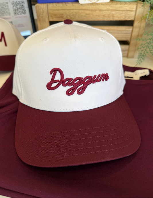 OTTO Hat White/Maroon w/Maroon Daggum