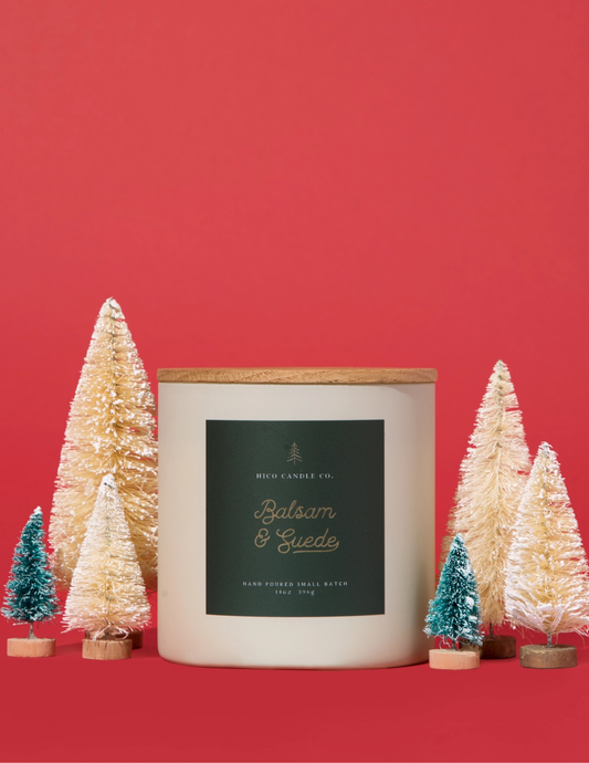 Hico Candle Co.- Balsam & Suede - 14oz. Candle