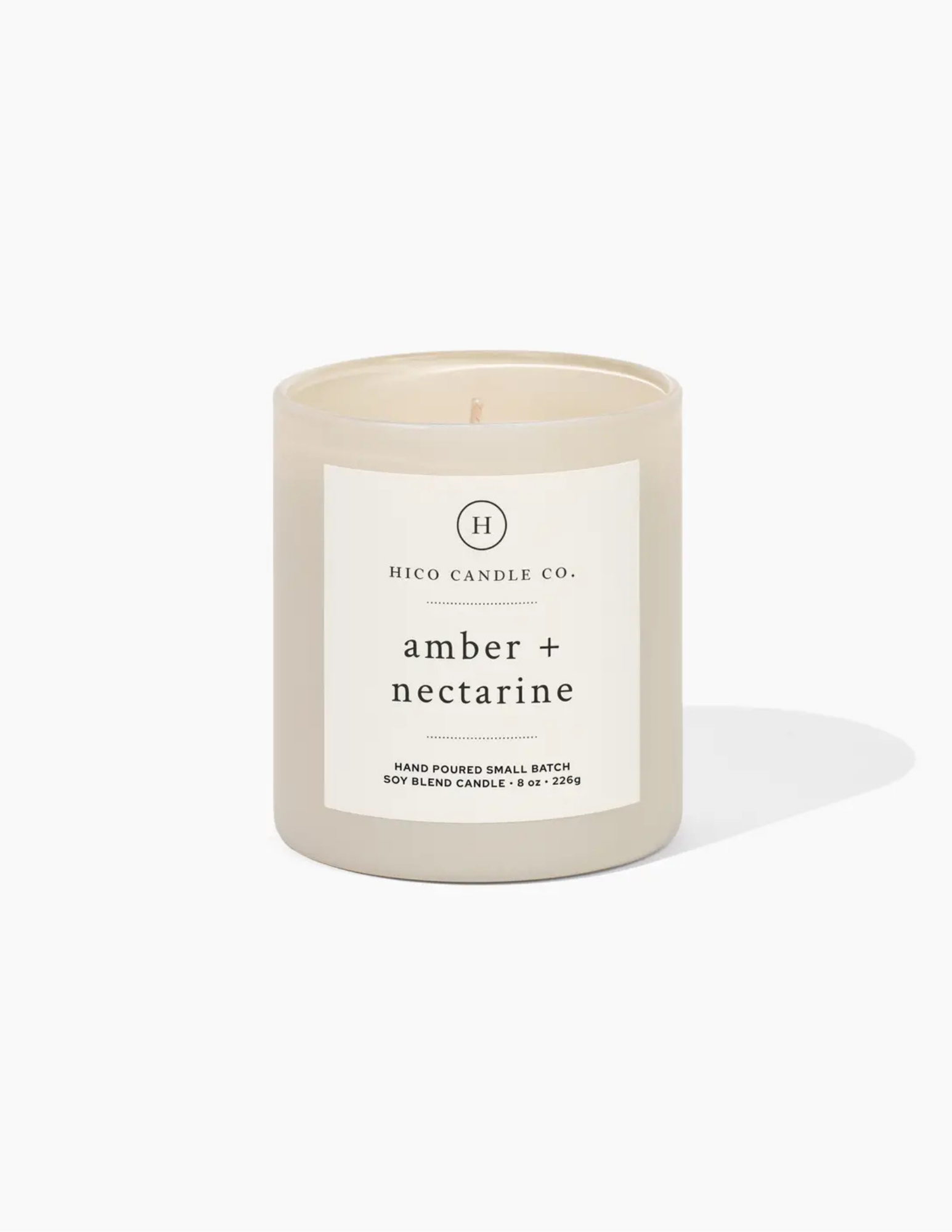 Hico Candle Co.- Amber + Nectarine 8oz. Candle - Tres Chic Boutique