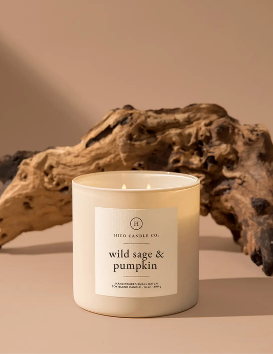 Hico Candle Co. - Wild Sage & Pumpkin - 14oz. Candle - Tres Chic Boutique