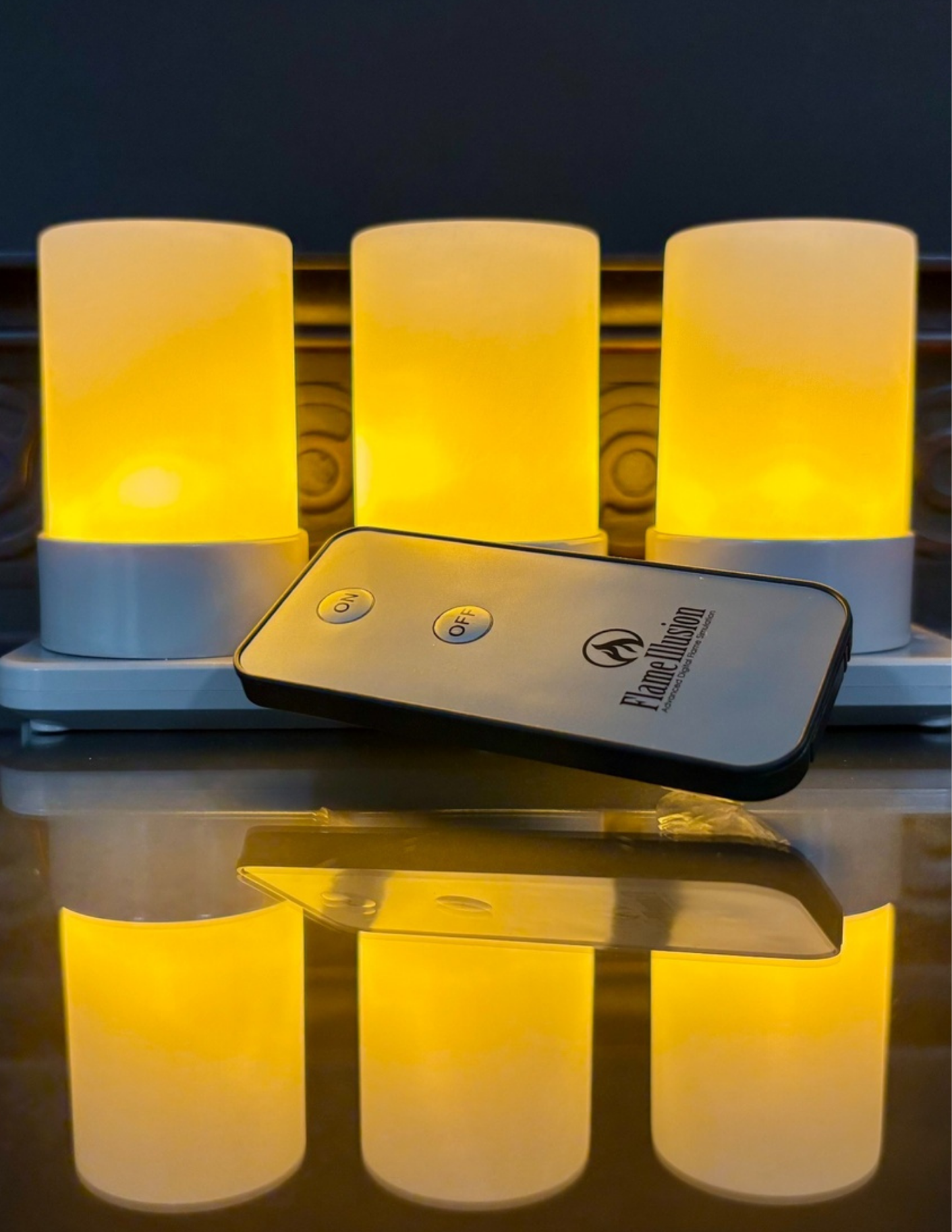 Micro Flame Trio, 1.875"D x 2.75"H