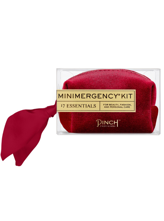 Pinch Provisions- Oxblood Velvet Scarf Minimergency Kit - Tres Chic Boutique