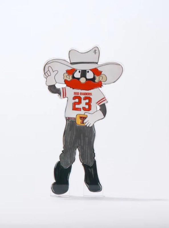 Raider Red Acrylic Block Shelfie