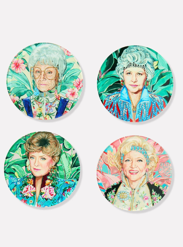 Golden Gals Coasters- Set of 4
