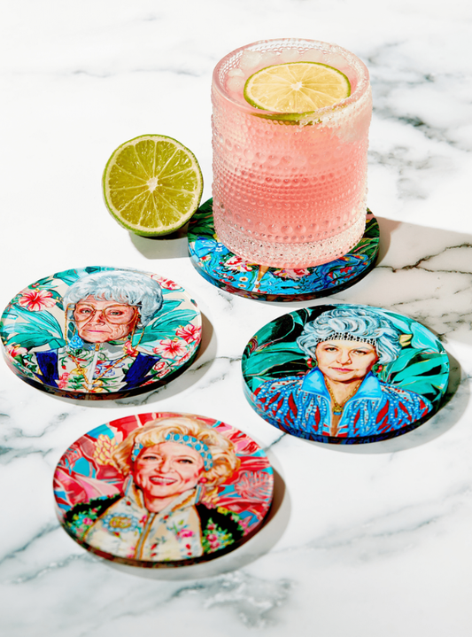 Golden Gals Coasters- Set of 4