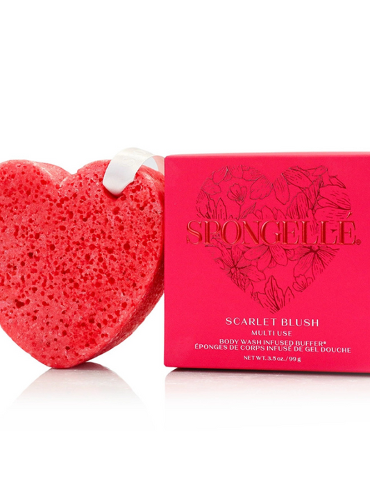 Spongelle Valentine's Day Heart Buffer- Scarlet Blush