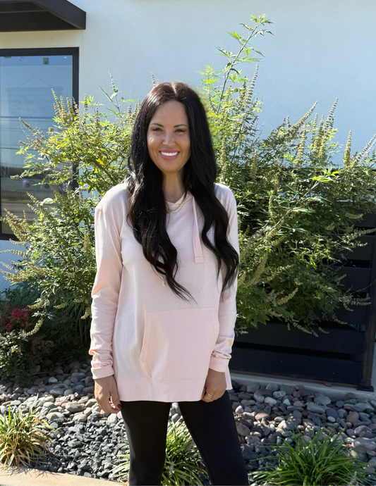 Jones Hoodie- Baby Pink - Tres Chic Boutique